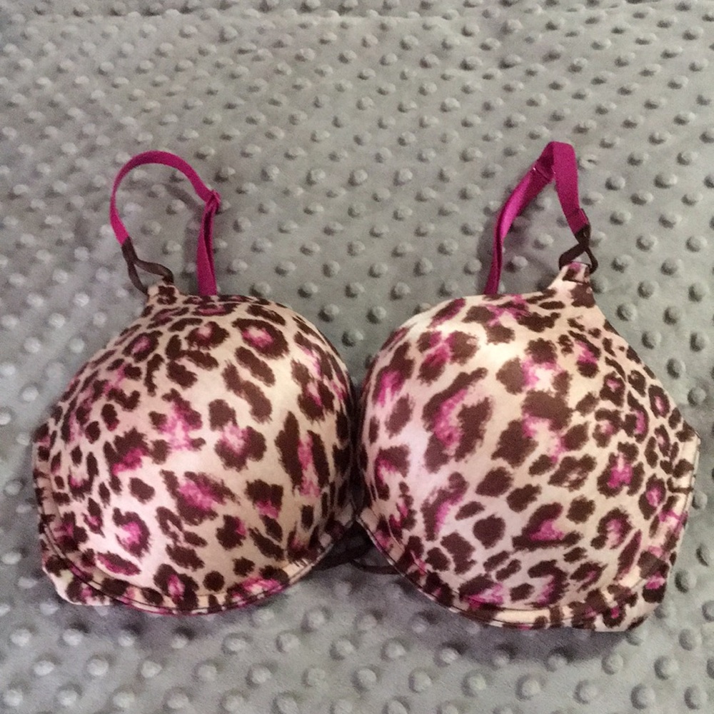 Victoria’s Secret Miraculous Plunge leopard print.